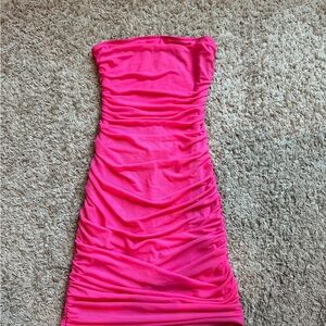 Pink Strapless Dress